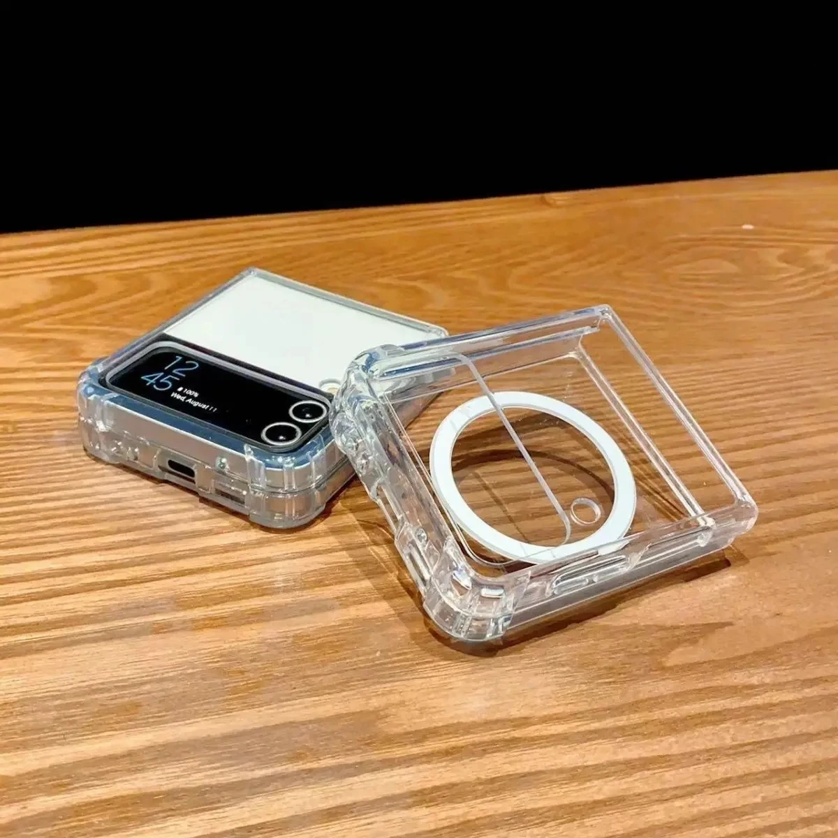 Transparent Magnetic Wireless Charging Shockproof Phone Case Back Cover