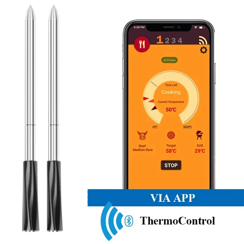 Wireless Meat Food Thermometer For Oven Grill BBQ Smoker Kitchen Smart Digital Bluetooth Barbecue Thermometer Temperature Gauge meat thermometer