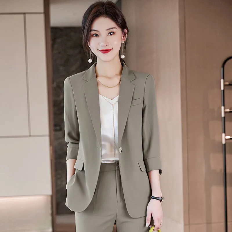

Casual Small Suit Coat Women's Spring and Autumn 2023 New Temperament Goddess Style Formal Suit Business Suit Overalls