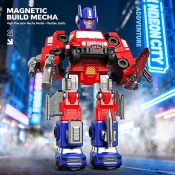 Giocattolo Robot Trasformabile Magnetico Fai-da-Te, Veicolo Multiforme, Gioco Educativo per Bambini e Ragazzi