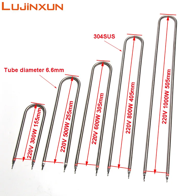 Description Picture 2 of itemLUJINXUN 220v Electrical Oven Straight Tubular Heating Element 8mm Air Spare Resistance Flexible Heater 300w 400w 500w 1pc