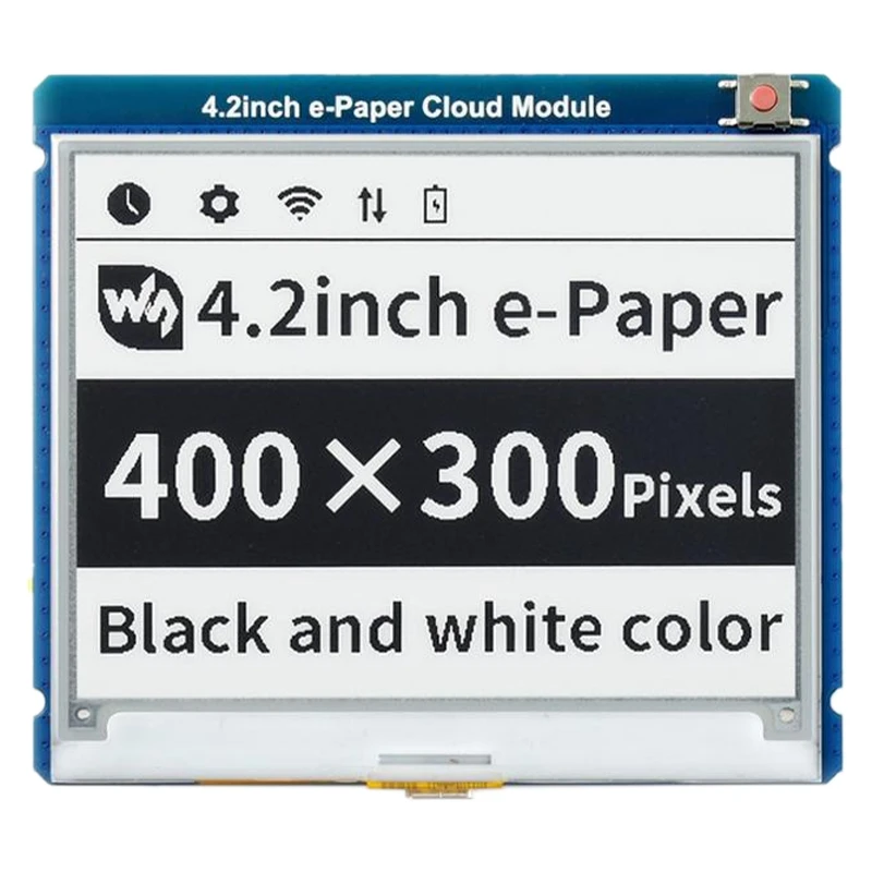 

Waveshare 4.2Inch E-Paper Cloud Module 400X300Pixel WiFi Connectivity, Low Power Consumption