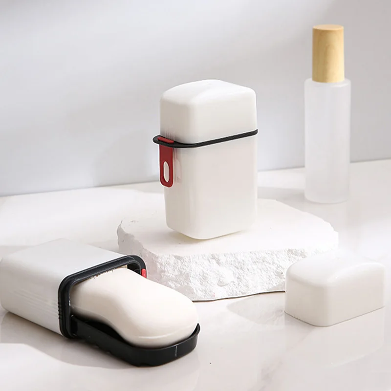 Mini Travel Soap Box With Lid Sealed Portable Soap Case Drainer Soap Dishes For Kitchen Sink Bathroom