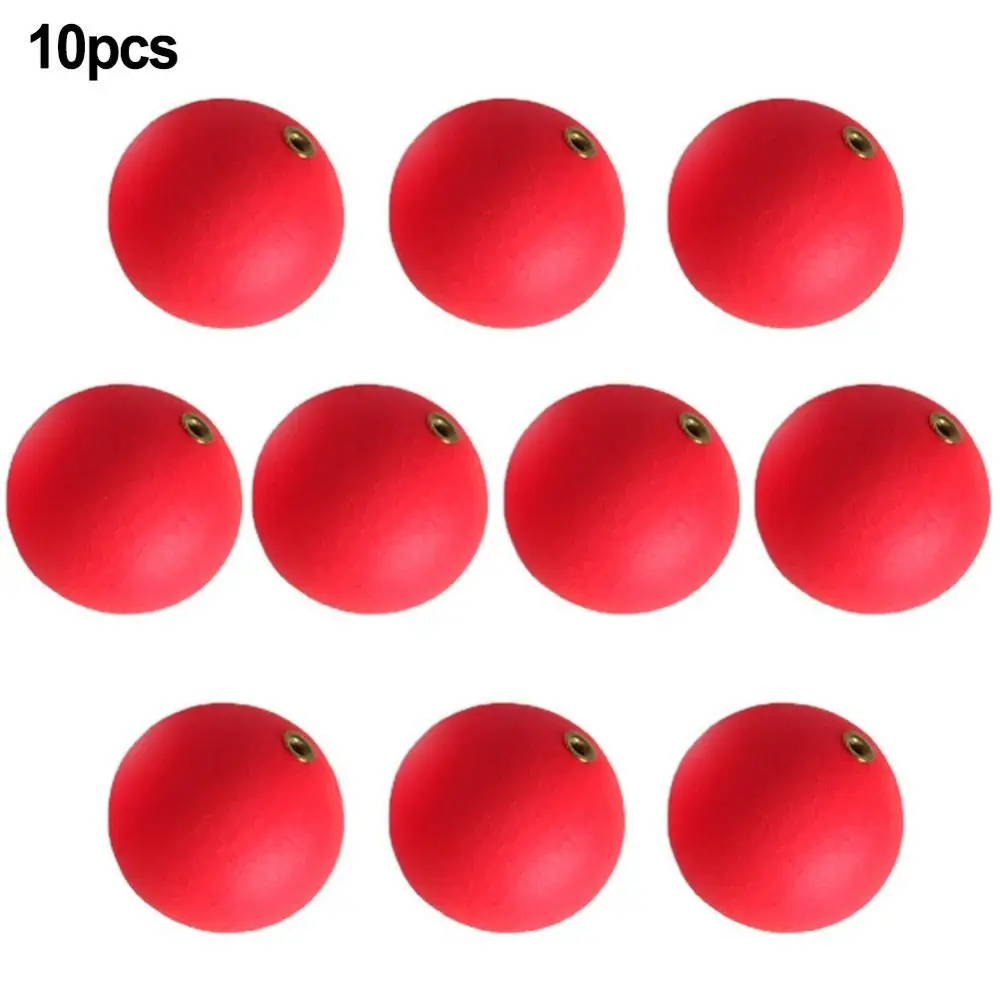 10PCS Fishing Floats Foam Ball with Copper Ring 20mm-30mm