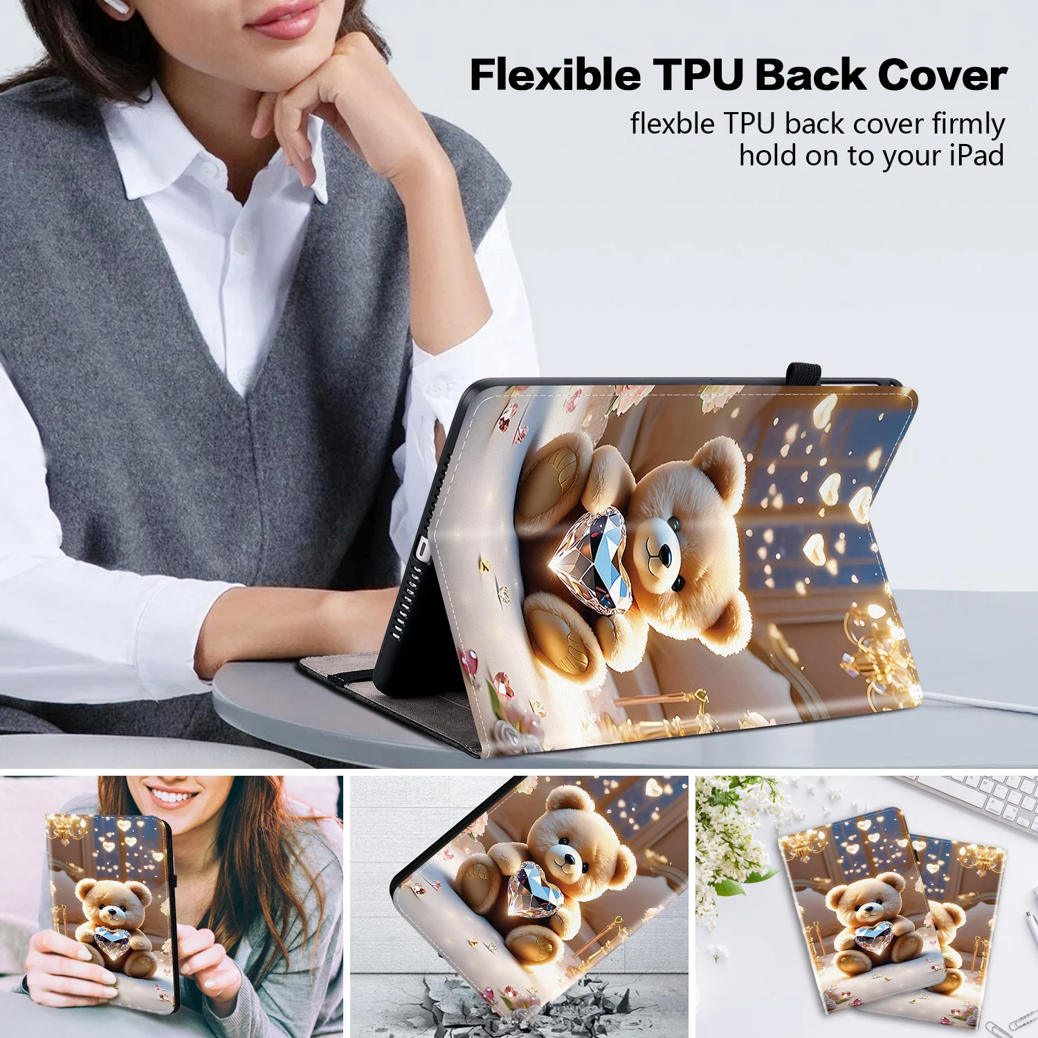Premium Leather Tablet Case with Multi-Model Compatibility, Durable and Stylish Protection