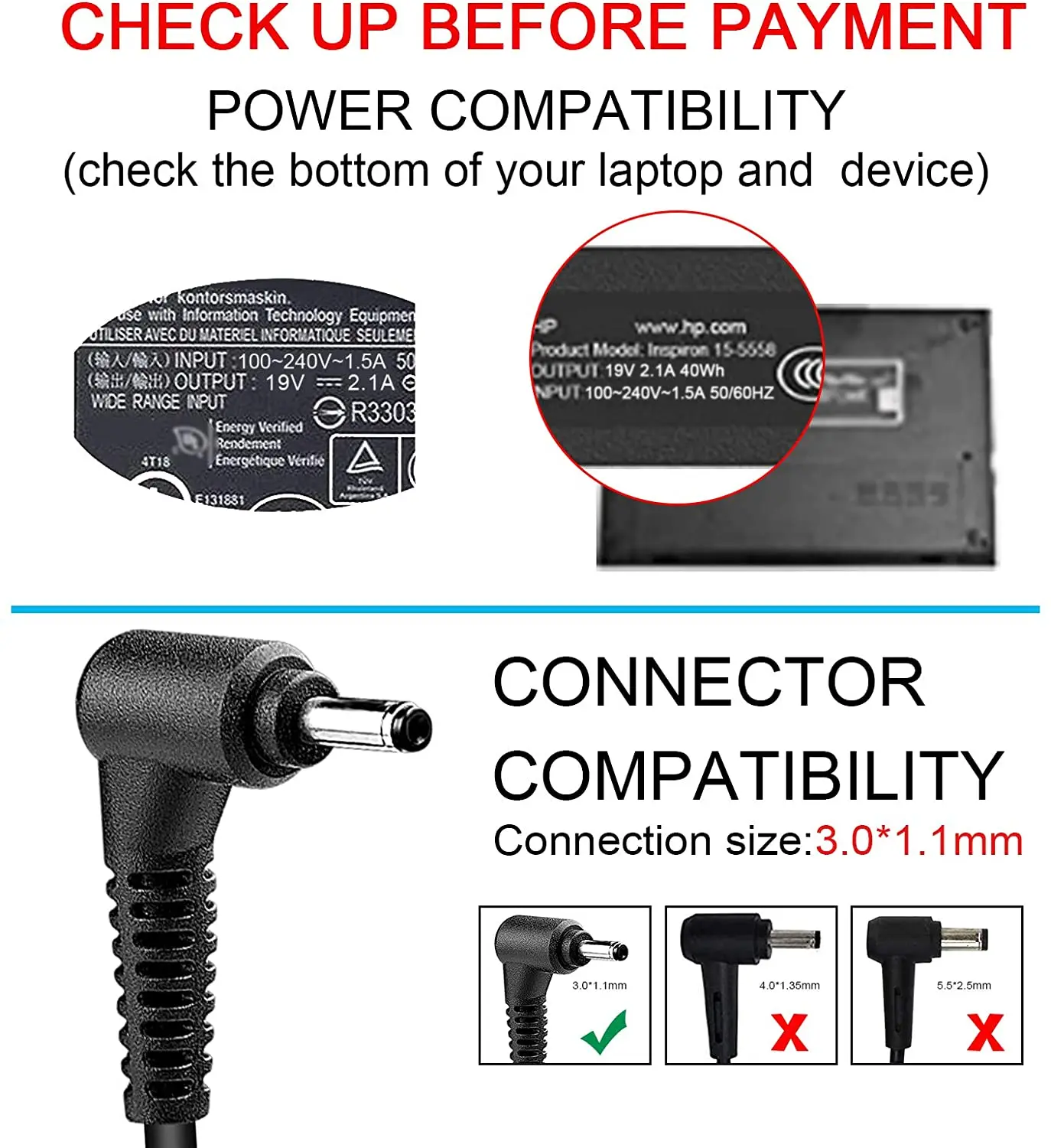 노트북 AC 전원 어댑터 충전기, 삼성 A13-040N2A BA44-00295A 크롬북 XE500C13 XE500C12, 19V 2.1A 40W, , 신제품