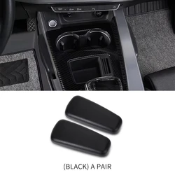 Premium PU Leather Car Armrest & Knee Rest Pad - Soft Interior Comfort Cushion for Door & Console (Black 2pcs)
