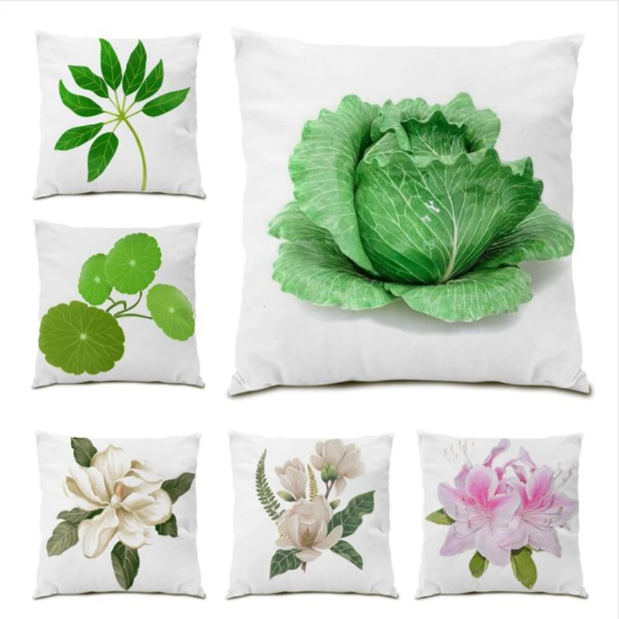 

Наволочка 45x45 для дивана, тропические растения, домашний декор, украшение для гостиной, наволочка Monstera с листьями E0178