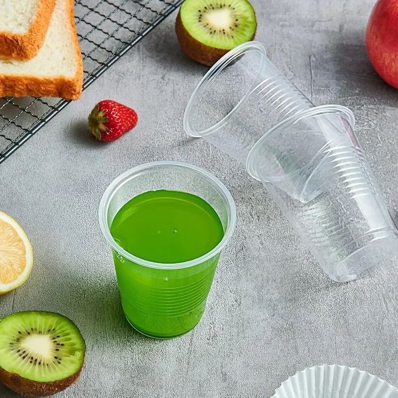 Description Picture 3 of item50/100pcs7OZ Disposable Plastic Cup Transparent Coffee Beverage Cup Suitable For Christmas Wedding Party Supplies