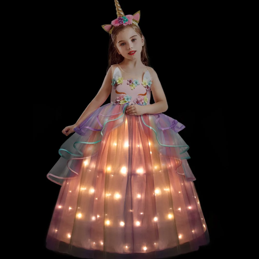 

Girls Tutu White Unicorn Party Prom Dress For Women Baby Child Costume Birthday Wedding Dresses Evening Ball Gown Halloween