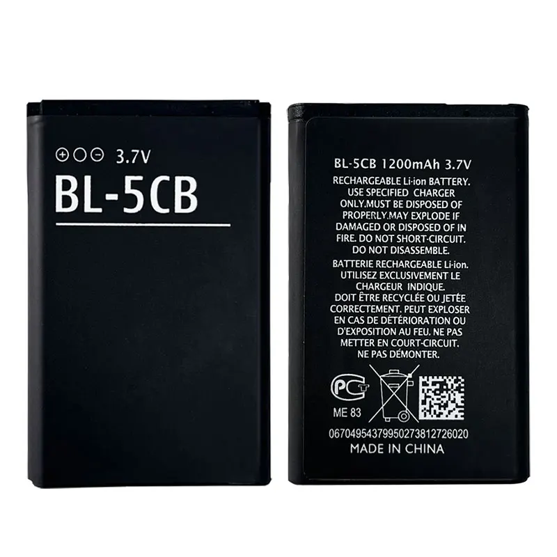 BL-5CB BL5CB Battery 3.7V 1200mAh BL 5CB Mobile Phone Batteries for Nokia 100 101 103 111 105 106 107 1050 3100 5130 6108 - 6