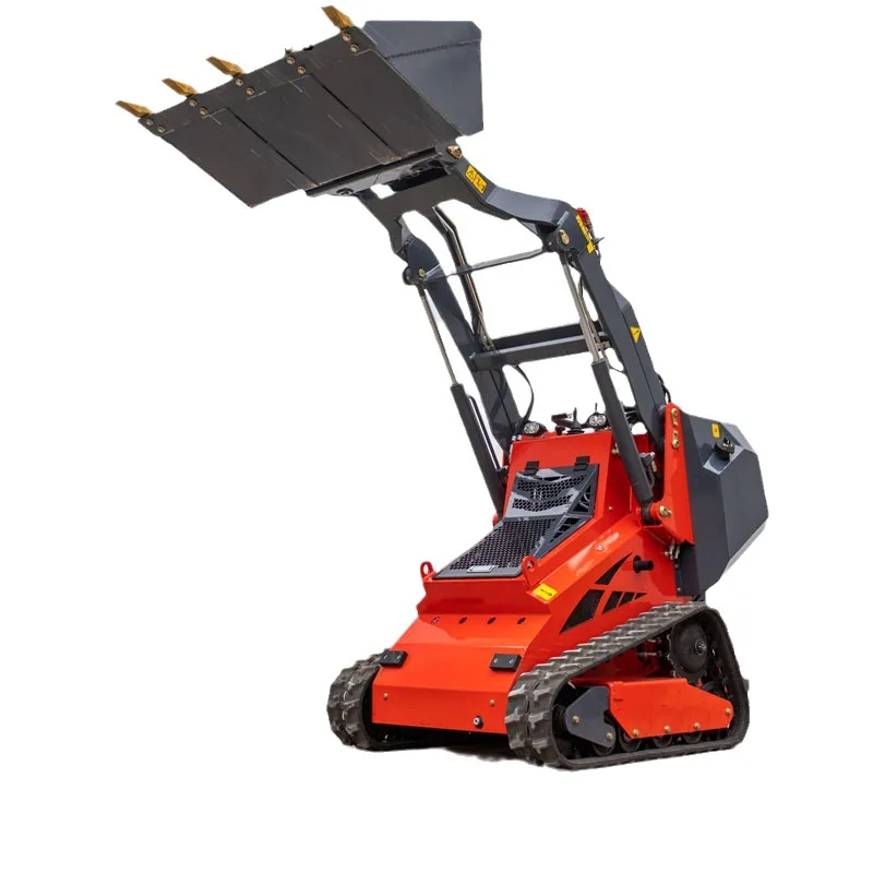 

Skid Steer Loader Ht450 Track/Wheel Hydraulic Grapple Ditching Multi-Purpose Small Forklift