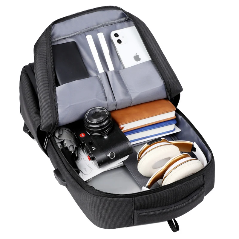 2024 New Business Portable Backpack Large Capacity Multi-Function Laptops Bag USB Charge Men's Backpack Waterproof Nylon Bag