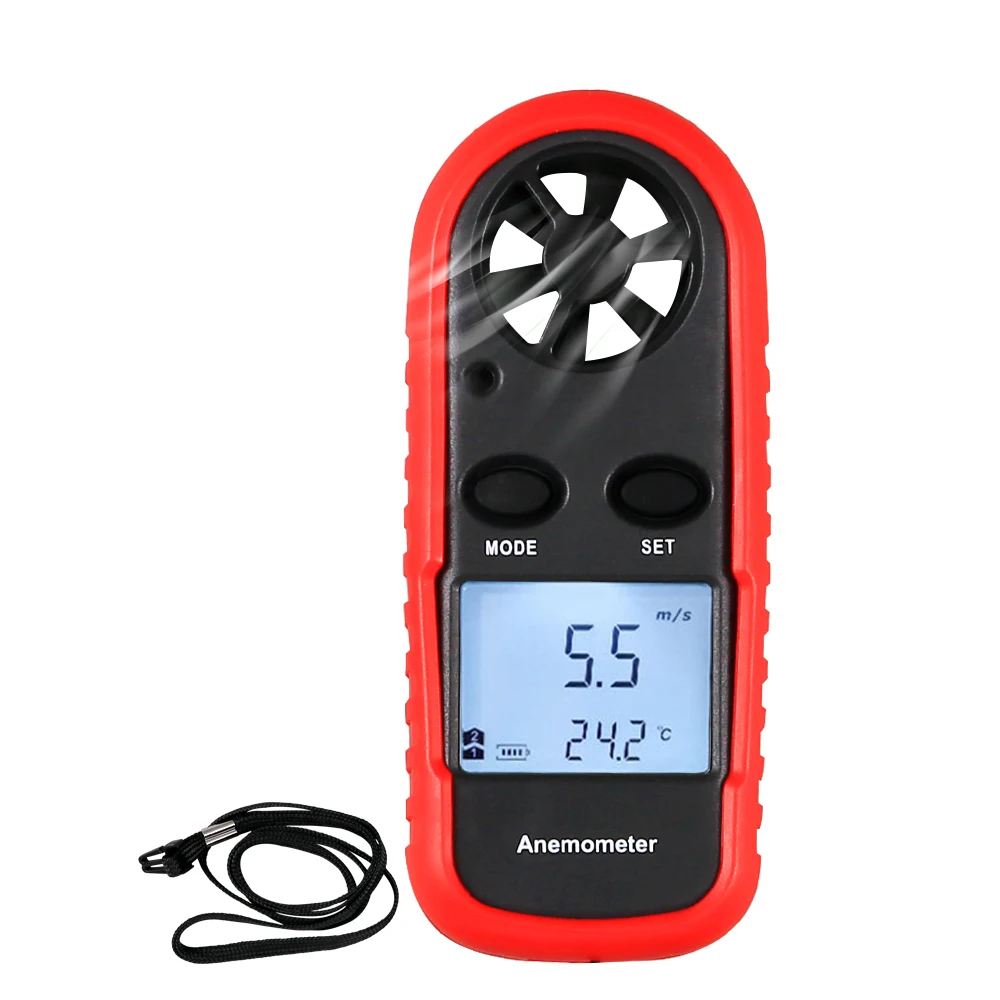 Galaxy Gang Anemometer Wind Speed Temperature Volume Tester Meter Sensing High Measuring Air Conditioning Outdoor digital anemometer