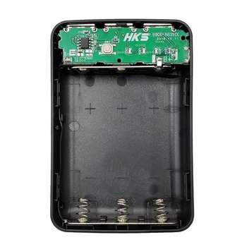 Custodie per batterie 3x18650 fai da te, guscio esterno in plastica a ricarica rapida, custodie per power bank, scatole esterne portatili senza batteria