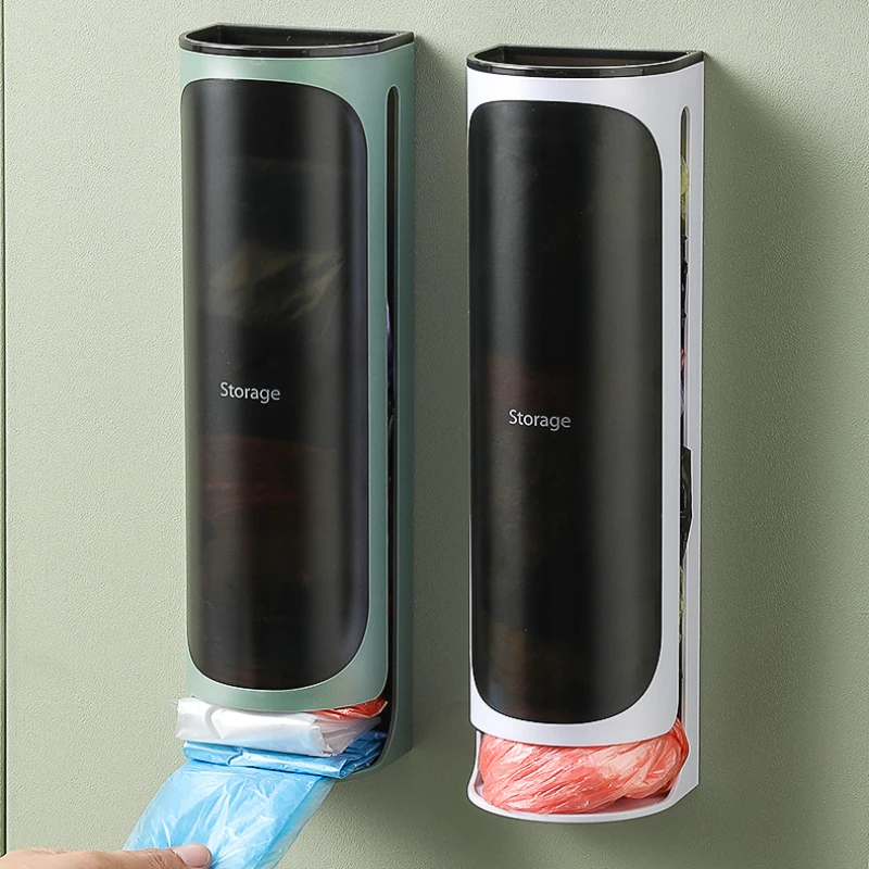 Description Picture 4 of itemWall Hanging Plastic Bag Storage Garbage Bag Storage Box Rack Kitchen Bathroom Garbage Bags Organize Trash Bags Dispenser Box
