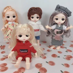 BJD miny – poupée princesse de 16 cm avec 13 mèches amovibles, 1/12 cheveux variés, peut habiller des jouets pour filles 