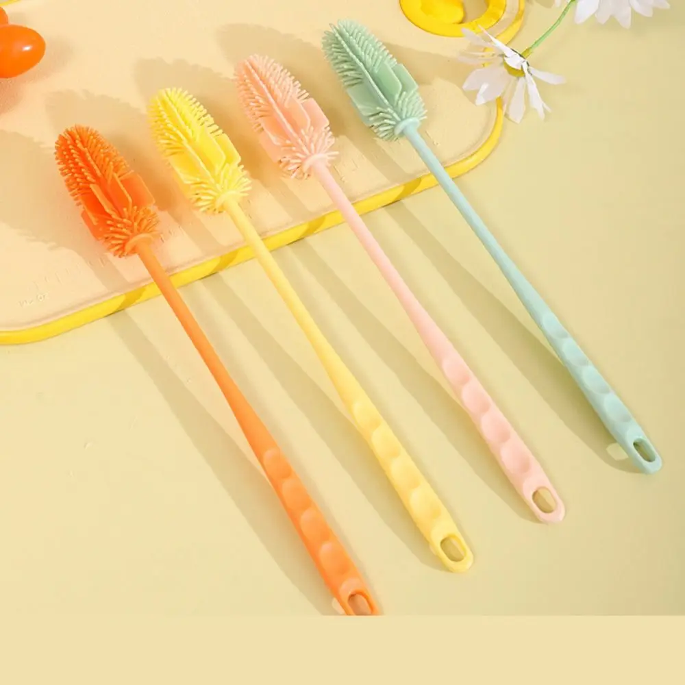 New Long Handle Sponge Brushes Multifunctional Portable Cup Brush 360 Degree Household Bottle Brush