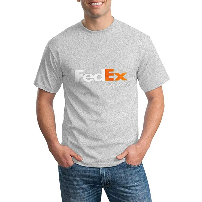 FedEx Unisex Fashion Short Sleeve Crew Neck T-Shirt Graphic Tees Casual for Men Women Funny Blouses Cotton Working Clothes Gifts