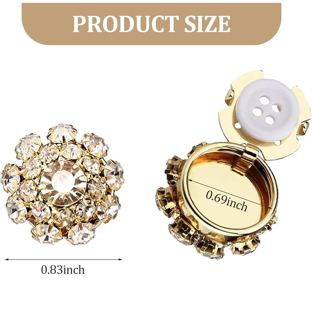 Rhinestone Button Covers Set 6