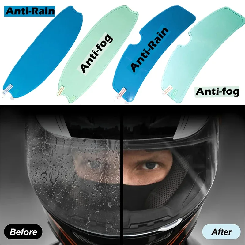 Motorcycle Helmet Anti-Fog & Rain Film – Durable Nano Coating Clear Sticker for Safety Driving, Motorbike Visor Accessory