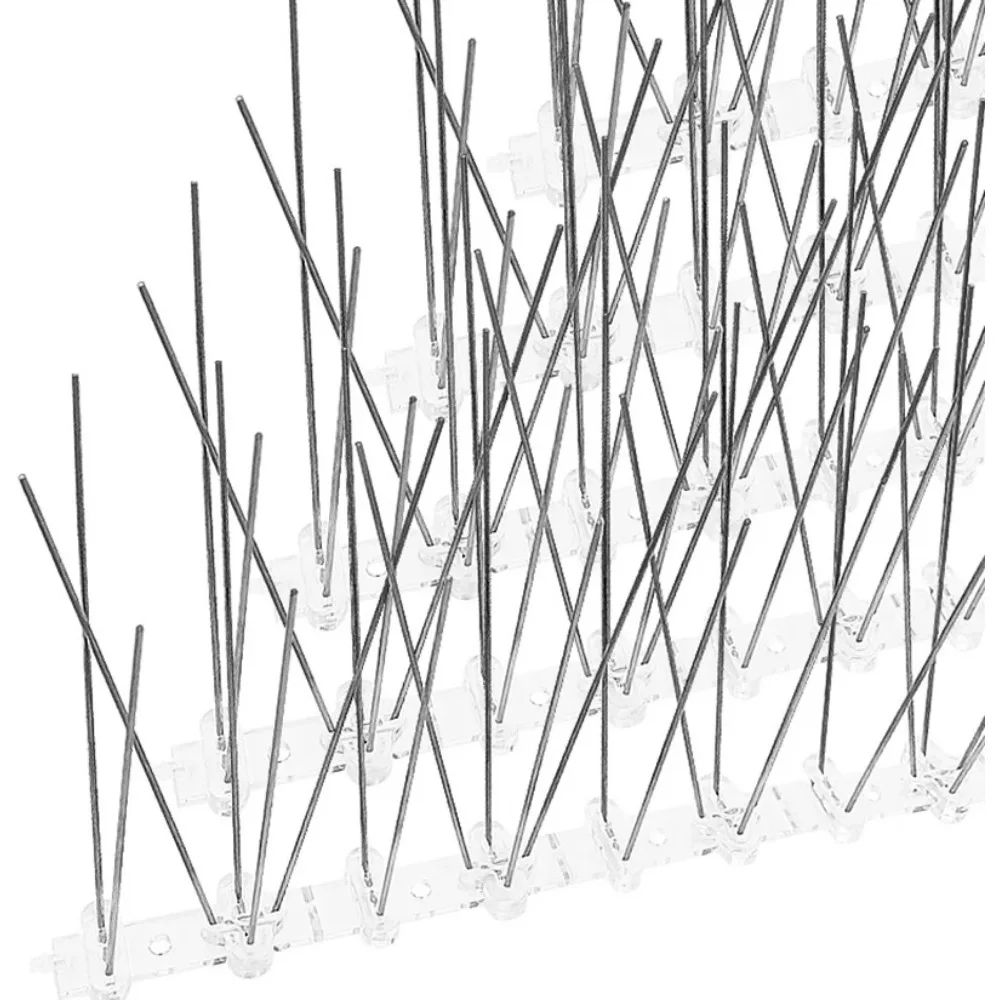 12Pcs Pigeon Spikes Stainless Steel Bird Repeller Set Deterrent Anti Bird Pigeon Squirrel Cats Repellent Garden Fence Roof bird repellent