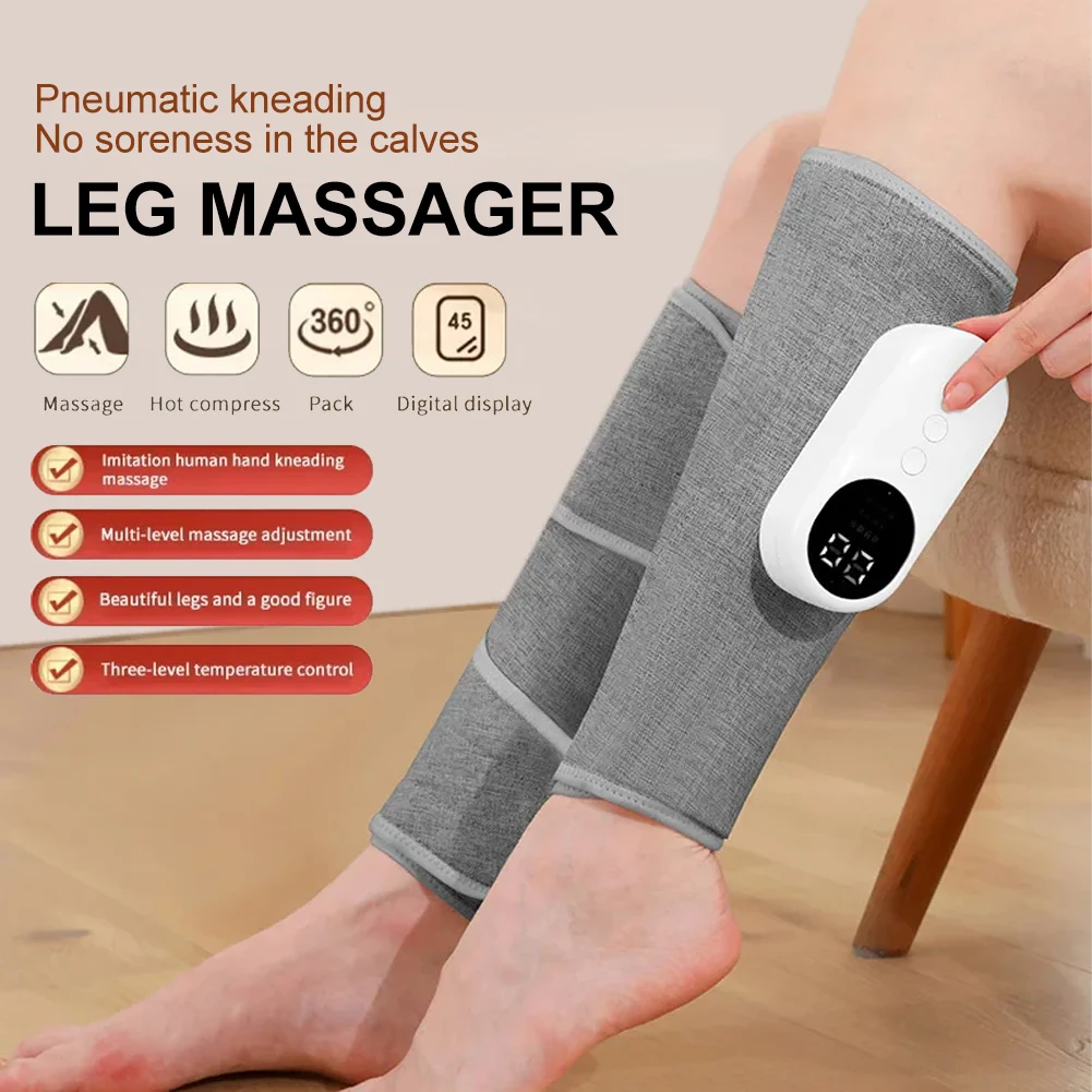 

Leg Air Pressure Massager 3 Mode Vibration Leg Air Compression Massager Wireless Electric Air Compress Foot Air Pressure Massage