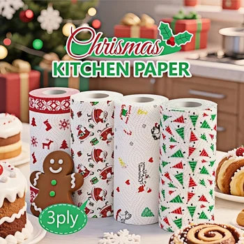 Christmas kitchen roll, Christmas Kitchen Paper Towels Thick 3 Ply Disposable 1