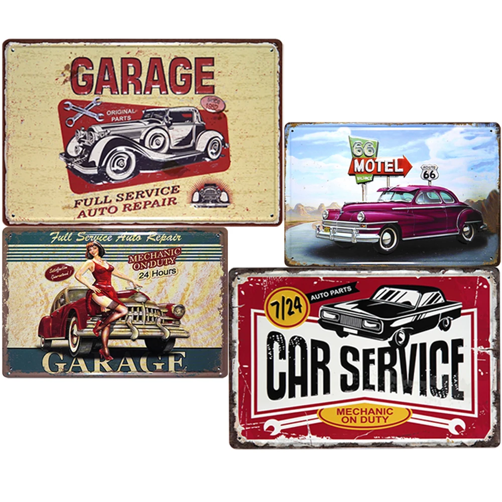 

Old Model Car Metal Sign Vintage Plaque Car Tin Sign Plate Wall Decor For Bar Club Man Cave Cartoon Art Painting Classic Poster