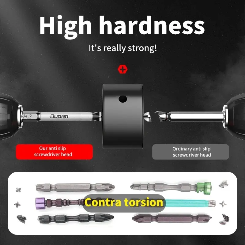 Cross Screwdriver Head, Strong Magnetic Anti Slip Tungsten Steel, High Hardness Electric Screwdriver Tool, Screwdriver Head, Han 3