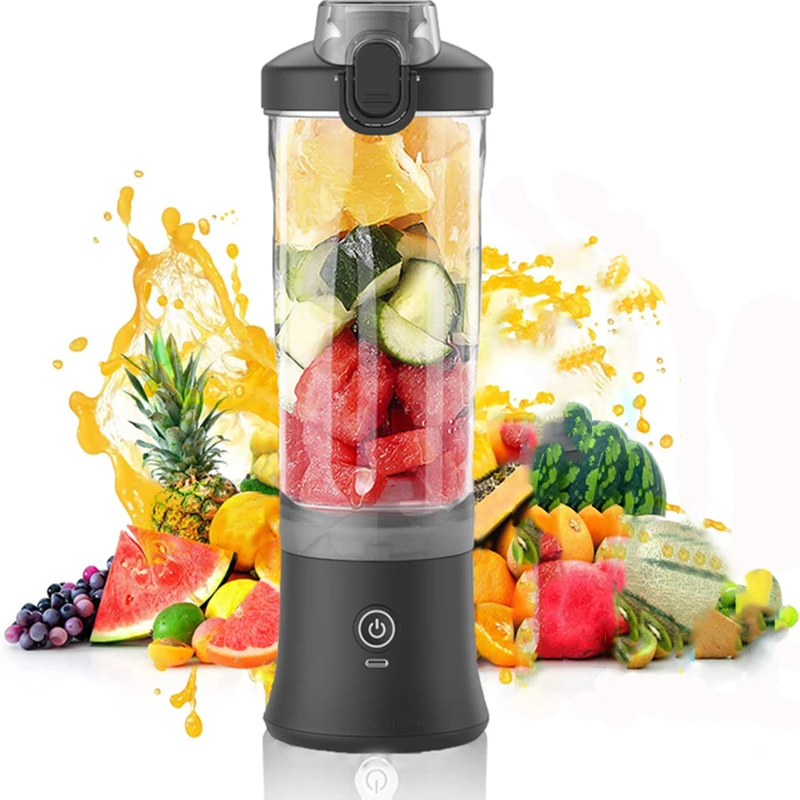 Portable Juicer Blender 600ML Electric Juicer Fruit Mixers 4000mAh USB Rechargeable Mini Smoothie Blender Personal Juicer