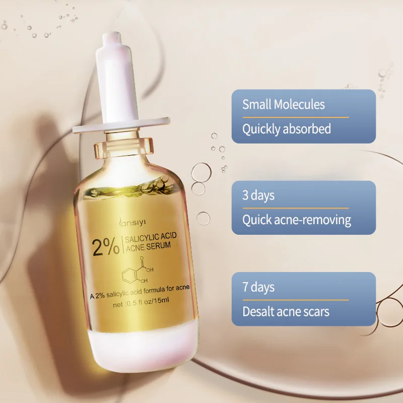 Salicylic Acid Facial Serum Acne Removal Treatment Repair Spots Scar Moisturizing Oil Control Shrink Pore Skin Care facial serum,facial essence,whitening serum