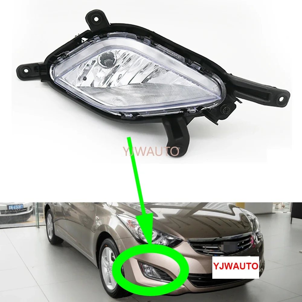 

For Hyundai Elantra 2012 2013 Foglights Car Fog Lamp Auto Styling Front Bumper Driving Fog Light Assembly