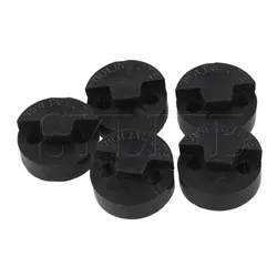 5x Black 3/4-4/4 Violin Sliding Mute Round Rubber Mutes