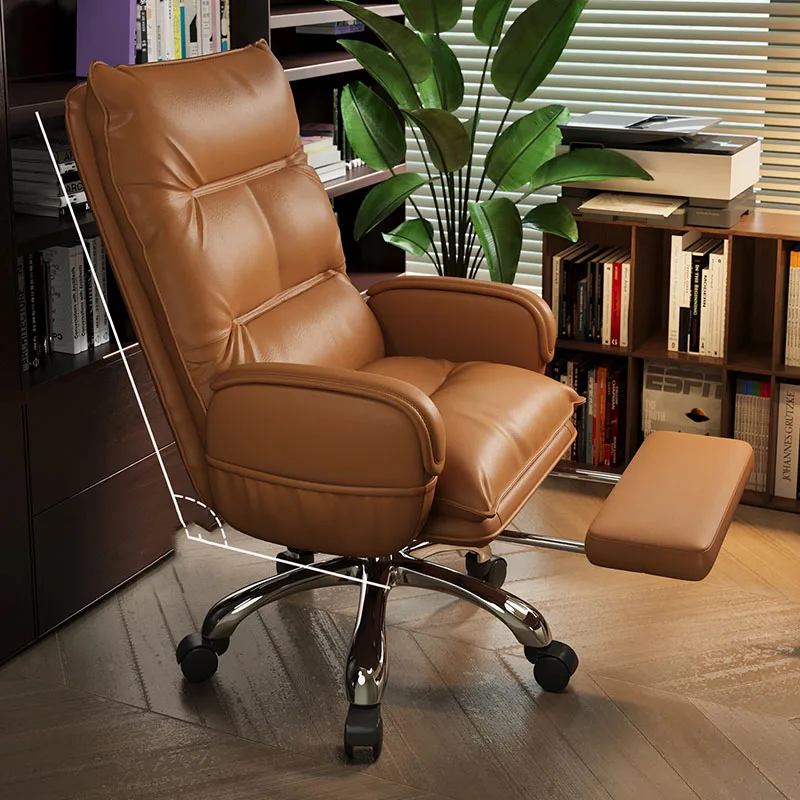 

Comfortable Cushion Office Chairs Wheels Swivel Footrest Ergonomic Office Chair Padding Recliner Silla Oficina Office Furniture