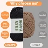 MIUSIE 4Pcs 50g Beginners Crochet Yarn Easy Beginner Yarn Easy-to-See Stitches Cotton-Nylon Blend Yarn for Crochet Kit Making 5