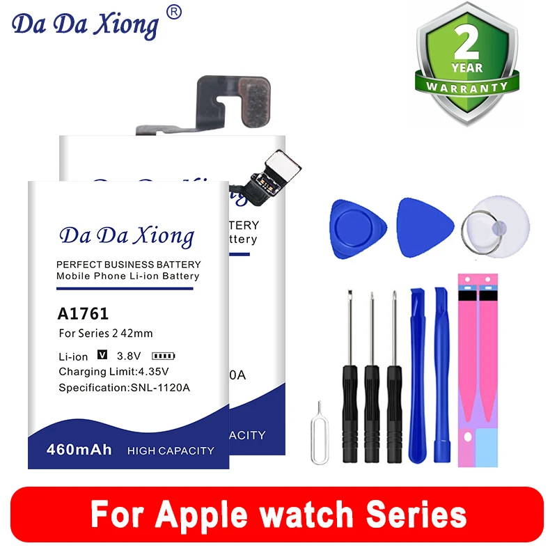 2023 Nuova Batteria Per Apple Watch Series 1 2 3 4 5 6 Gps Lte 38Mm 40Mm 42Mm 44Mm Batterie Di Rinnovo + Kit Di Strumenti Gratuiti