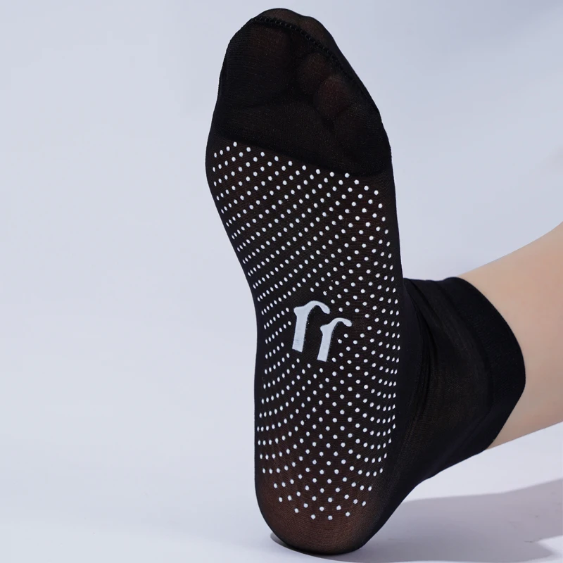 10 Pairs/Lot Women's Summer Invisible Thin Short Slip-resistant Stretch Glue Dot Non-Slip Transparent Socks