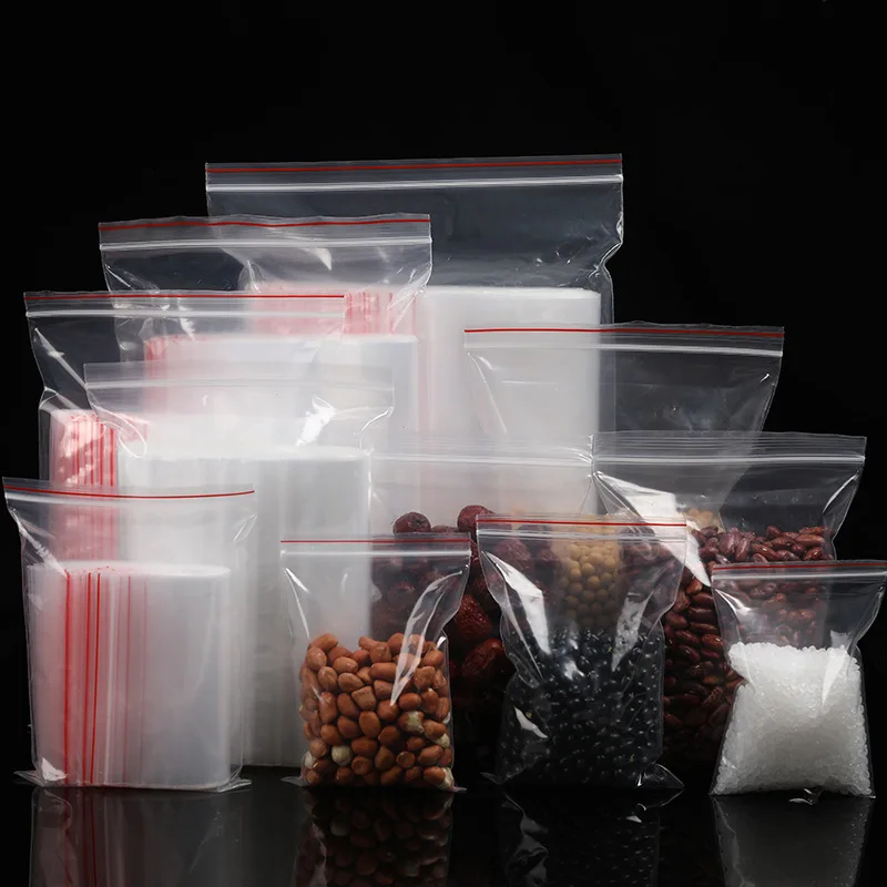 Small Zip Lock Plastic Bags Reclosable Transparent Bag Vacuum Storage Bag Clear Bags Ziplock Food Storage Bags plastic zip bag 2