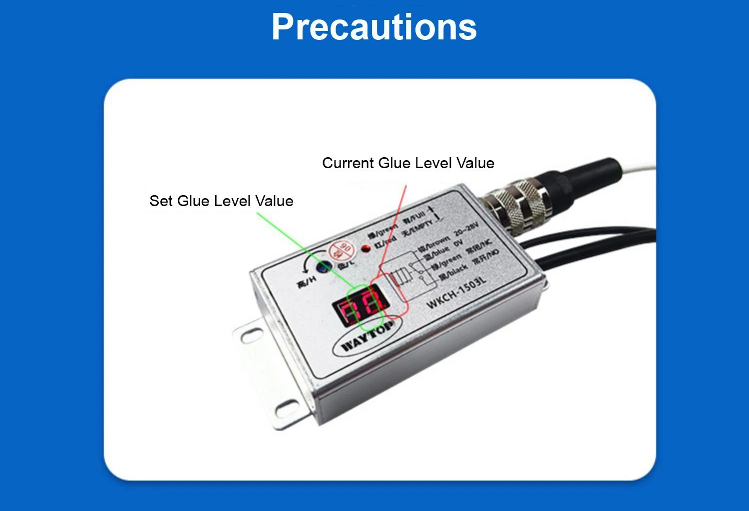 DN15 High Temp Digital Glue Level Sensor for Hot Melt Glue Machine Glue Tank Cap
