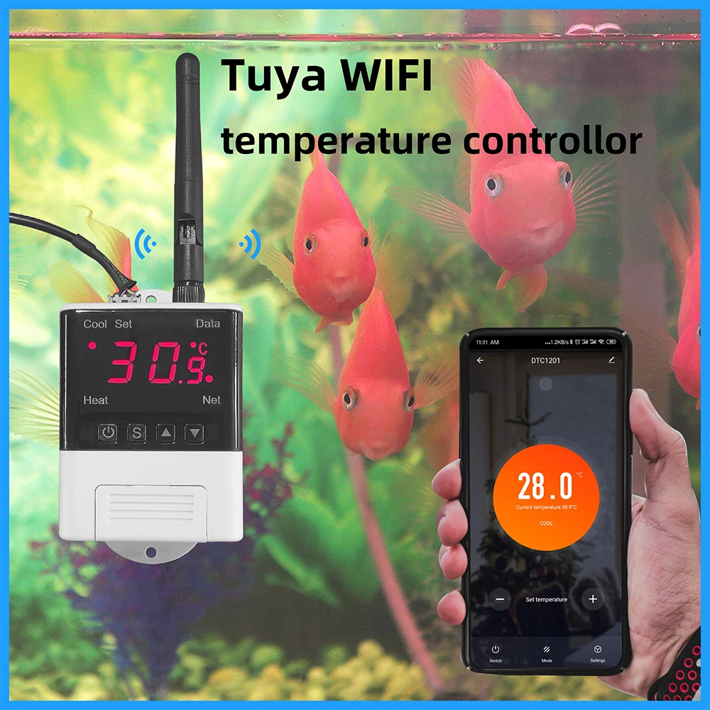 Minco Home Smart Tuya Wifi Thermostat DTC2201 1201 AC 110V~220V LCD Screen  For Heating and Cooling - AliExpress