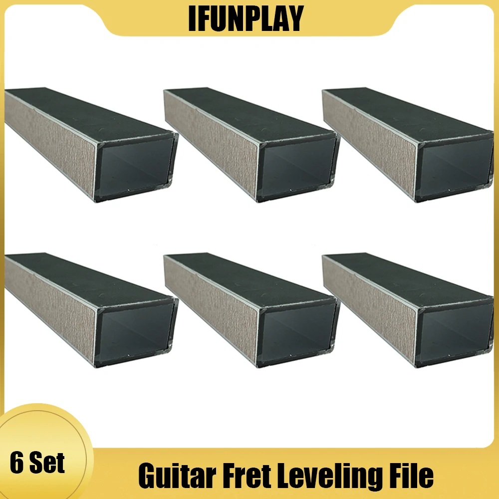 6pcs Guitar Fret Leveling File Tool Guitar Polish Leveling Bar Repair Tool for Luthier Parts