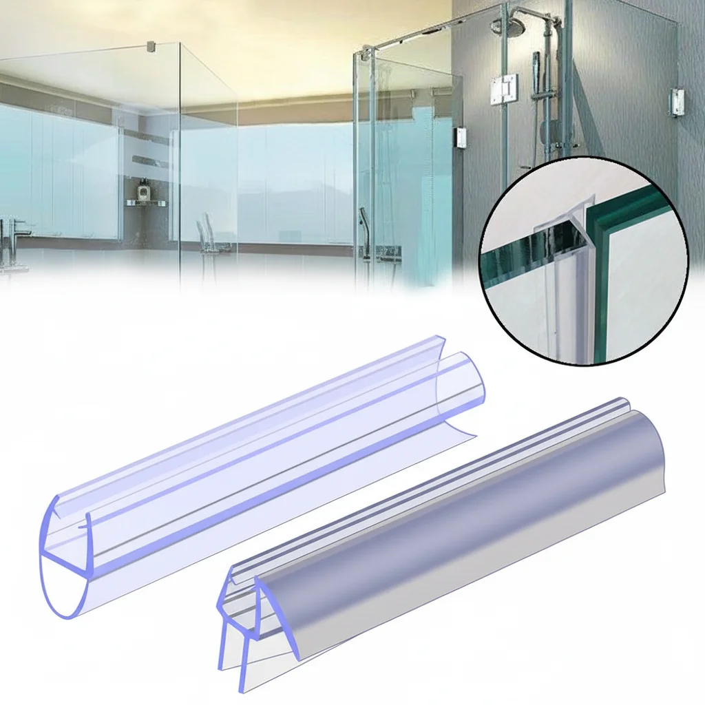 Bath Shower Screen Seal Strip 1m 4 to 12mm Gap Window Door Weatherstrip Windproof Water Retaining