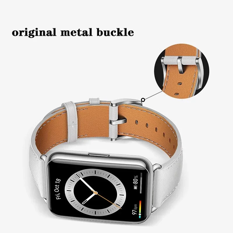 Retro Genuine Leather Strap for Smartwatch - Replacement Wristband Bracelet Accessories