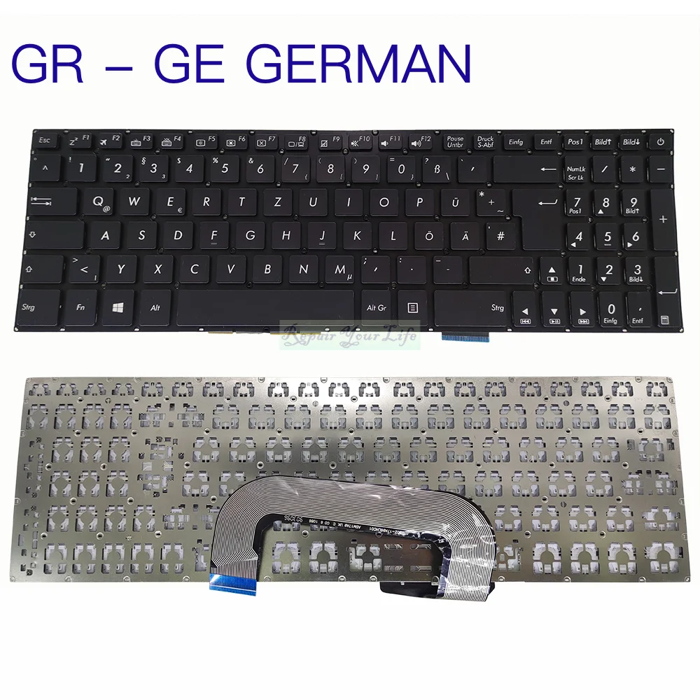 Teclado bg fr gr ru para Asus Vivobook X705 M705 F705 F705u F705q A705m M705b M705ba P1700 P1700u Bulgária Francês Azerty Alemão - Imagem 3