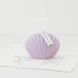 Handmade Scented Soy Wax Shell Candle for Aromatherapy, Weddings, and Home Decor (Purple)