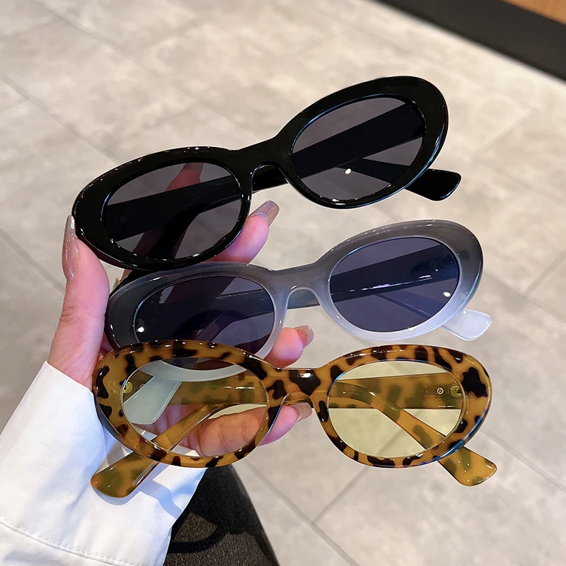 

Small Oval Sunglasses for Women Men Fashion Vintage Female Shades Trendy Retro Eyewear for Ladies Luxury Brand Design UV400