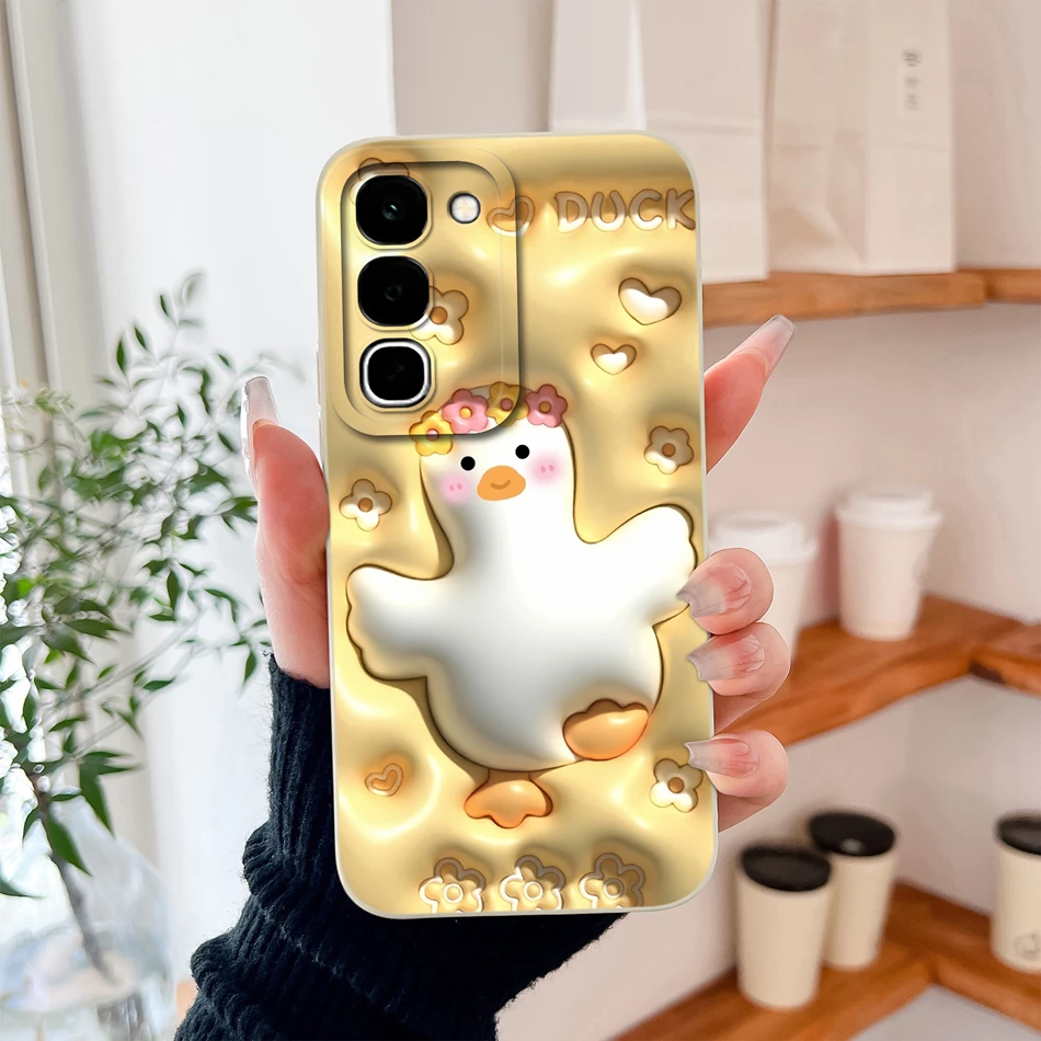 Sweet Flower Bunny Soft Liquid Silicone Lens Protection Phone Cover