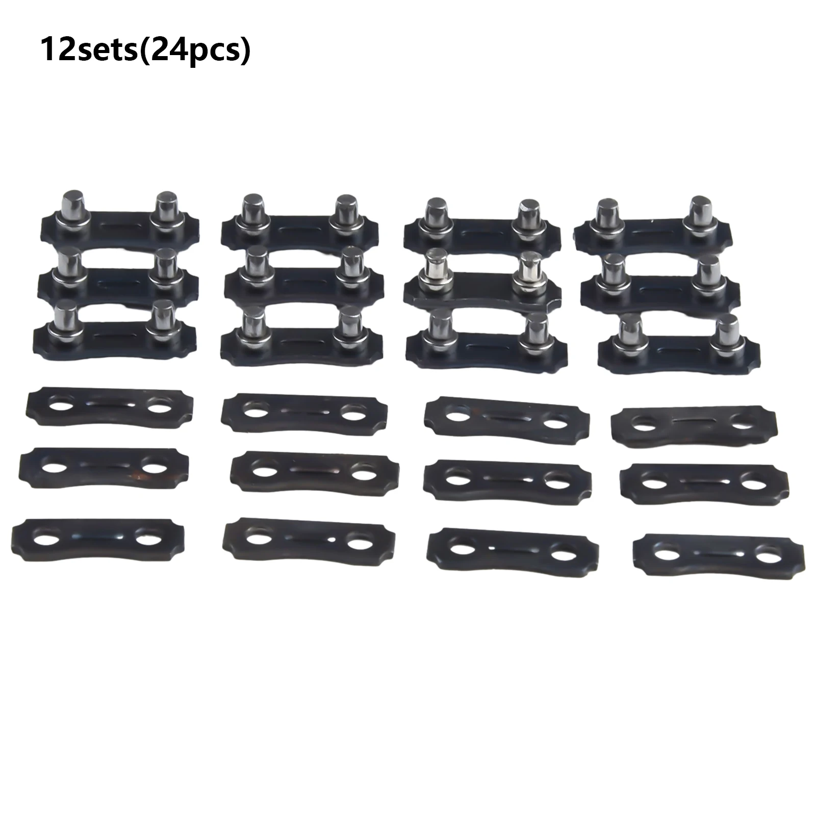 

Chainsaw Chain Repair Kits, 12 Sets, Durable Material, 3/8 LP 050 Inch Links Tie Straps, Restoring Chainsaw Performance