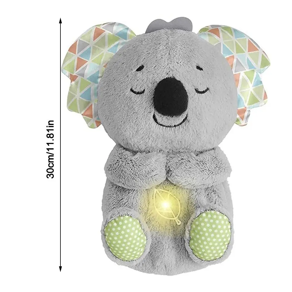 Plush Plush Slumber Otter Toy with Breathing Movement with Music Soothing Sleeping Otter Toy Baby Rattle and Teething